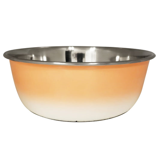 Deep Dog Bowl – Stainless Steel Bowl, Stylish & Durable – Peach Coral