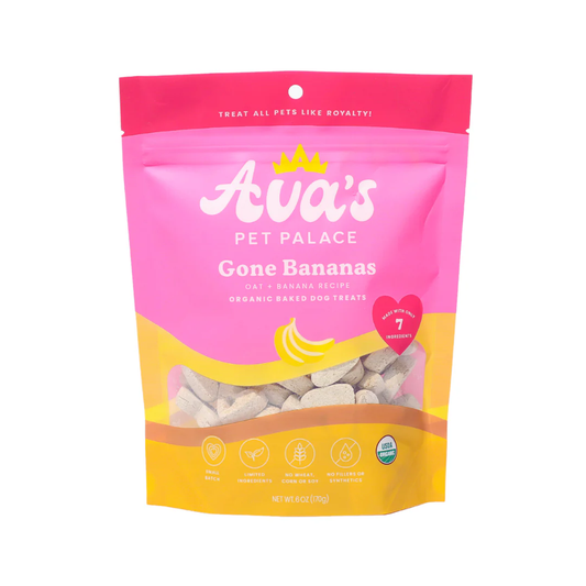 Ava's Pet Palace Organic Oven Baked Dog Treats - Gone Bananas (6 oz) / 2-Pack