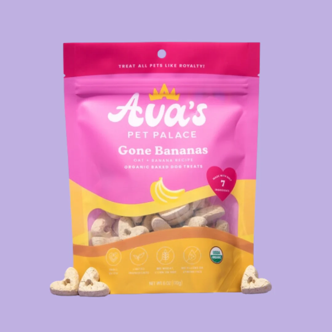 Ava's Pet Palace Organic Oven Baked Dog Treats - Gone Bananas (6 oz) / 2-Pack