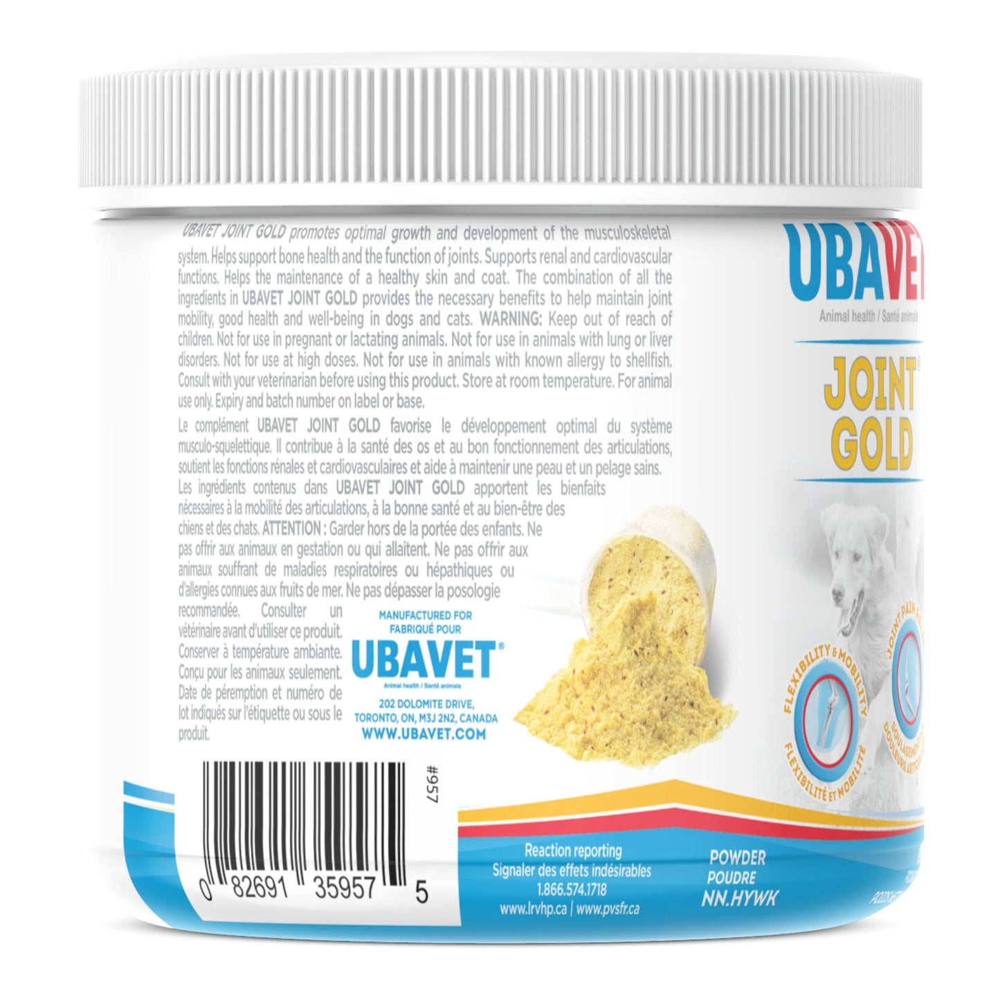 UBAVET Joint Gold Joint Care Powder for Dogs & Cats (8.8 oz / 250g)