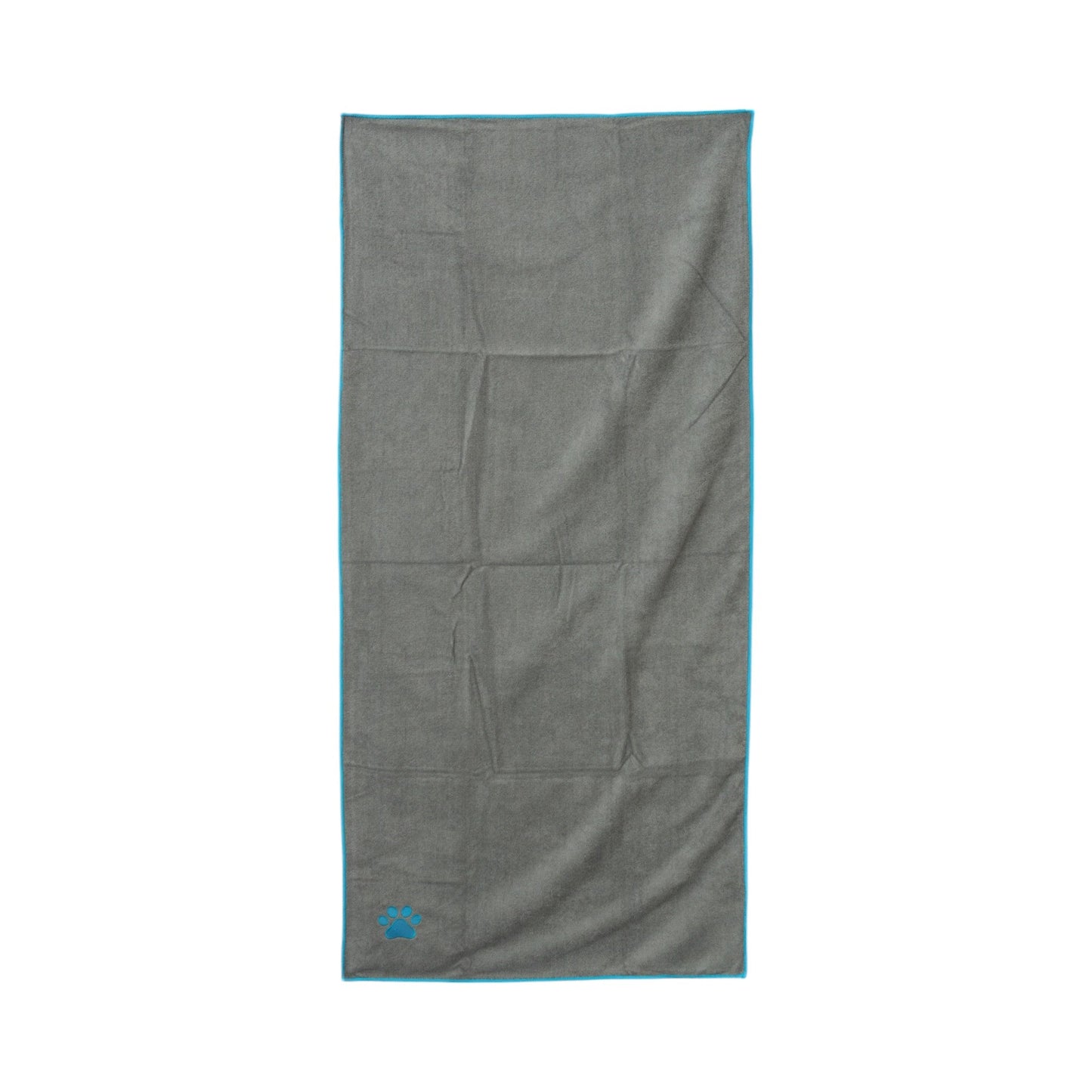 Country Living Large Gray and Teal Microfiber Dog Bath Towel