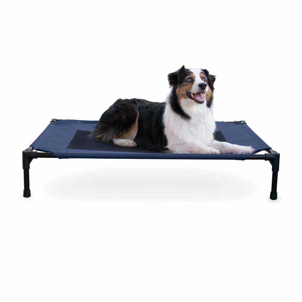 K&H Pet Products Original Pet Cot Elevated Pet Bed Large Blue 30" x 42" x 7"