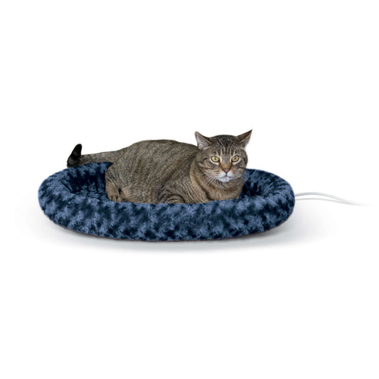 K&H Pet Products Thermo-Kitty Fashion Splash Bed Large Blue 16" x 22" x 2"