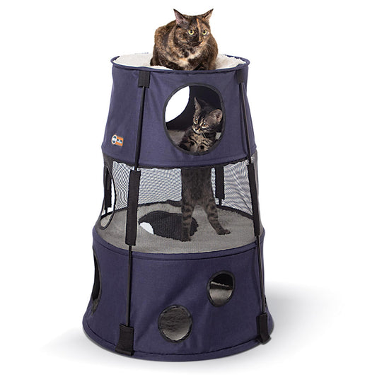 K&H Pet Products Kitty Tower Dark Denim 22" x 22" x 30"