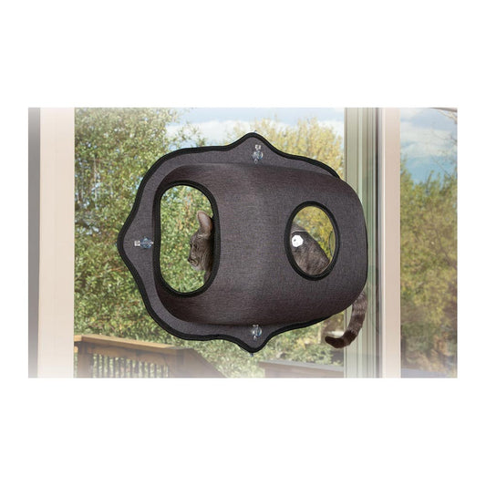 K&H Pet Products EZ Mount Window Bubble Pod Kitty Sill Dark Gray 27" x 7.5" x 20"