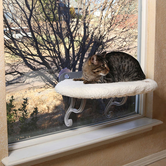 K&H Pet Products Universal Mount Kitty Sill White 14" x 24" x 13"