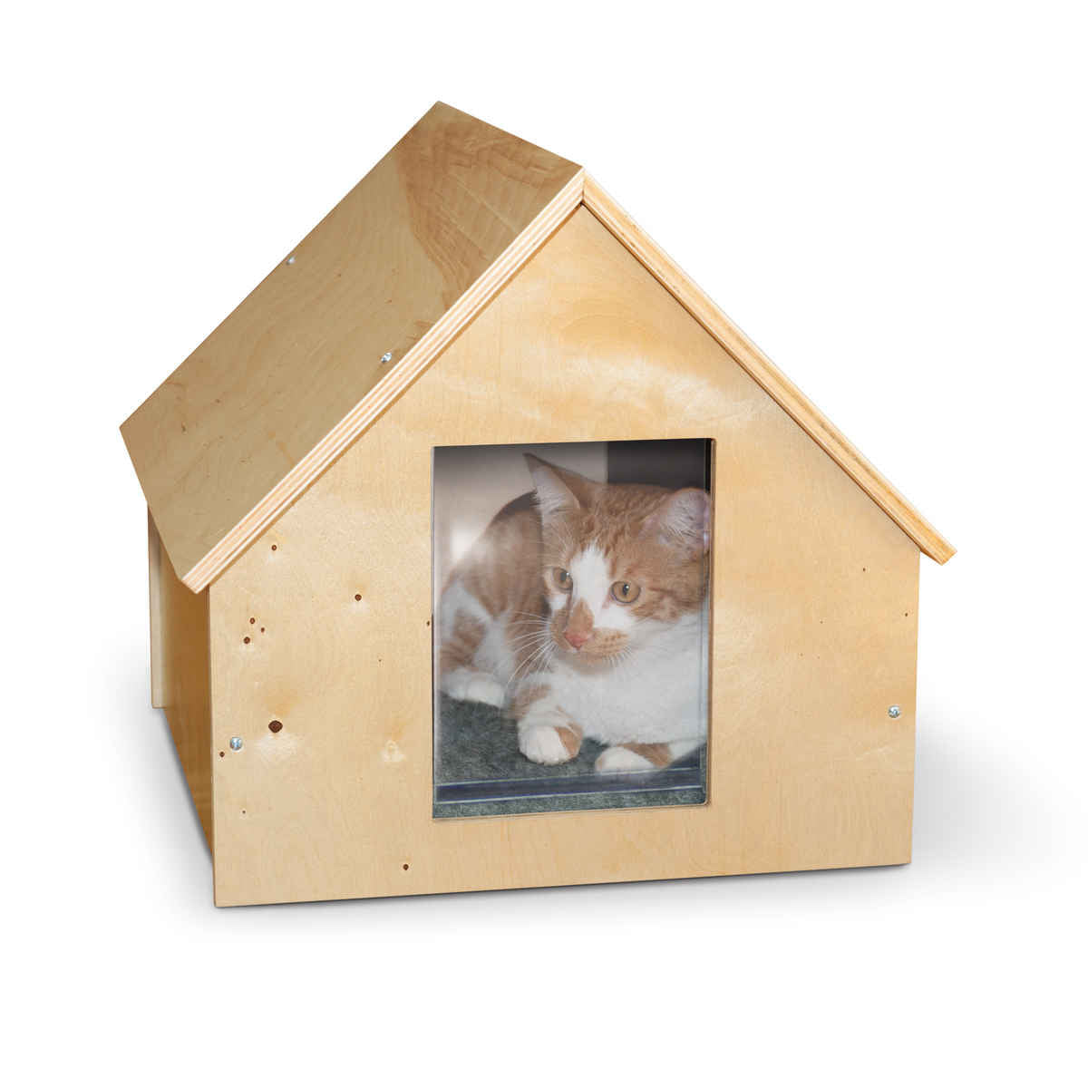 K&H Pet Products Birdwood Manor Unheated Kitty House Wood 18" x 16" x 15"