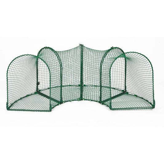 Kittywalk Curves (4) Outdoor Cat Enclosure Green 96" x 18" x 24"