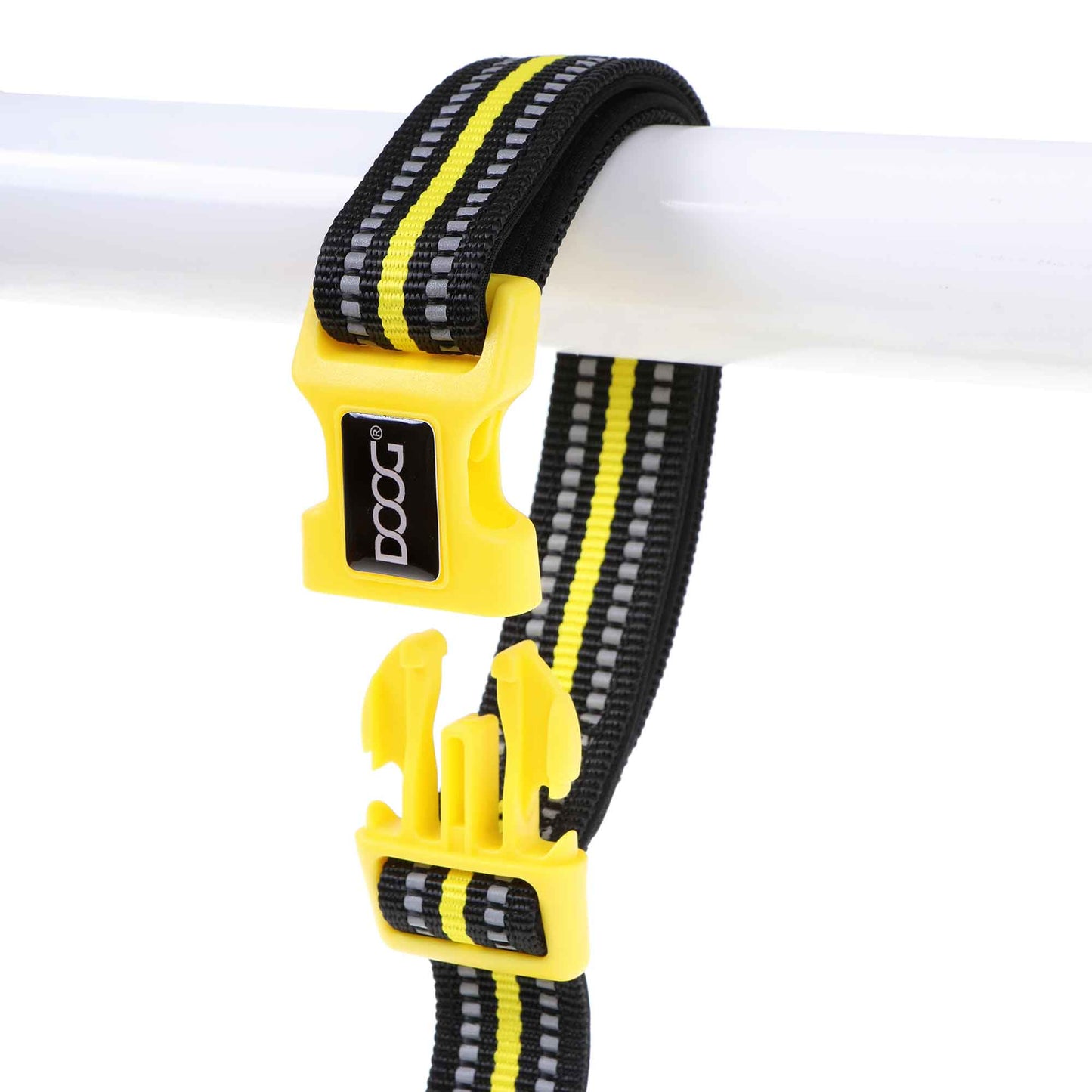 DOOG Neoprene Dog Clip It Leash Bolt Neon Extra Large Black/Yellow