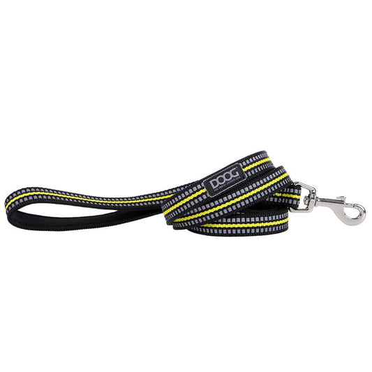 DOOG Neoprene Dog Leash Bolt Neon Small Black/Yellow