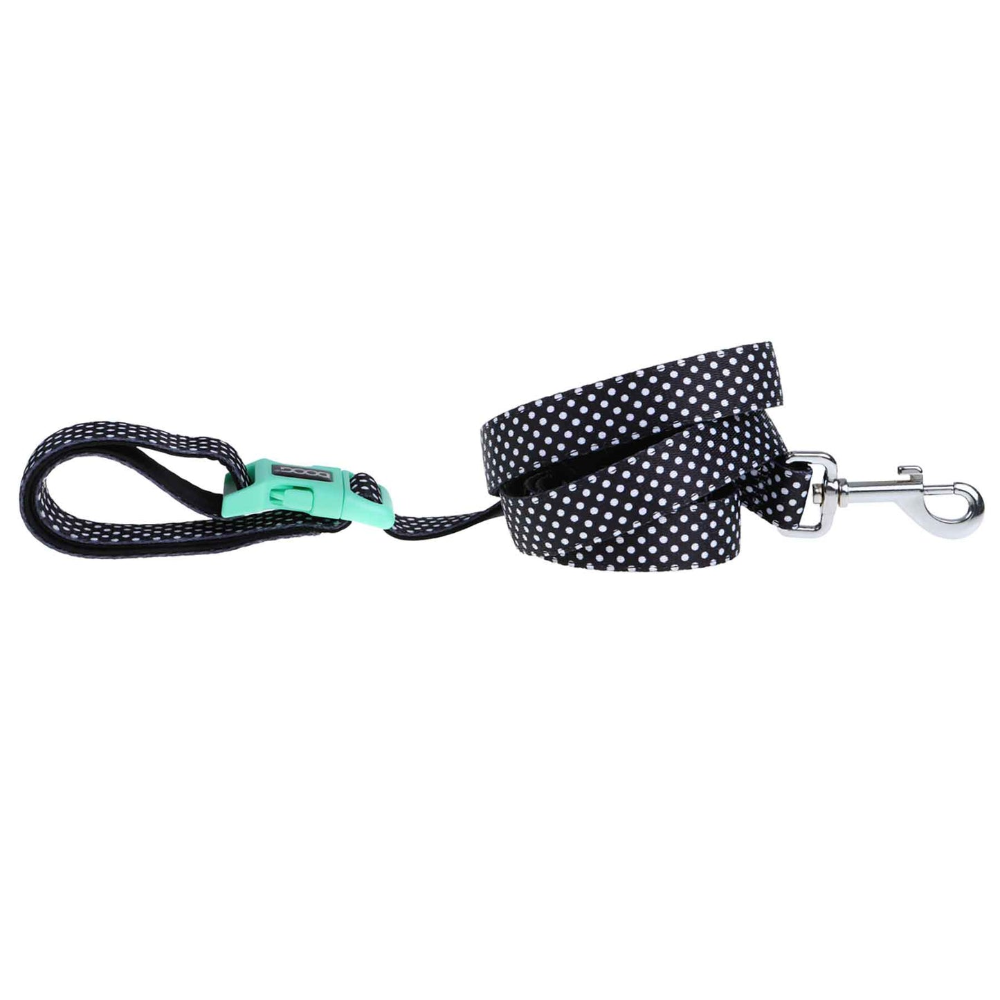 DOOG Neoprene Dog Clip It Leash Pongo Extra Large Black/White Polka Dot