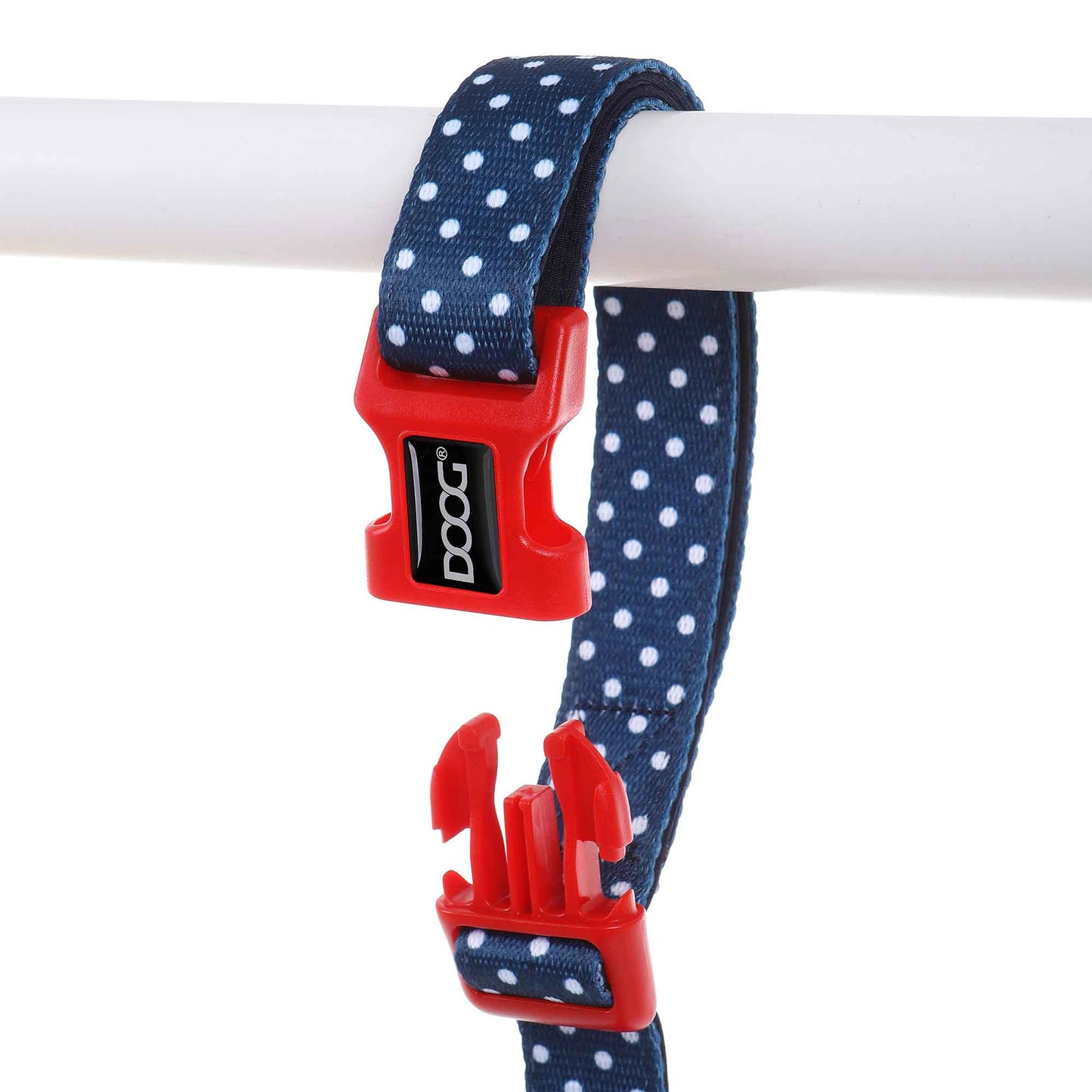 DOOG Neoprene Dog Clip It Leash Stella Extra Large Blue/White Polka Dot