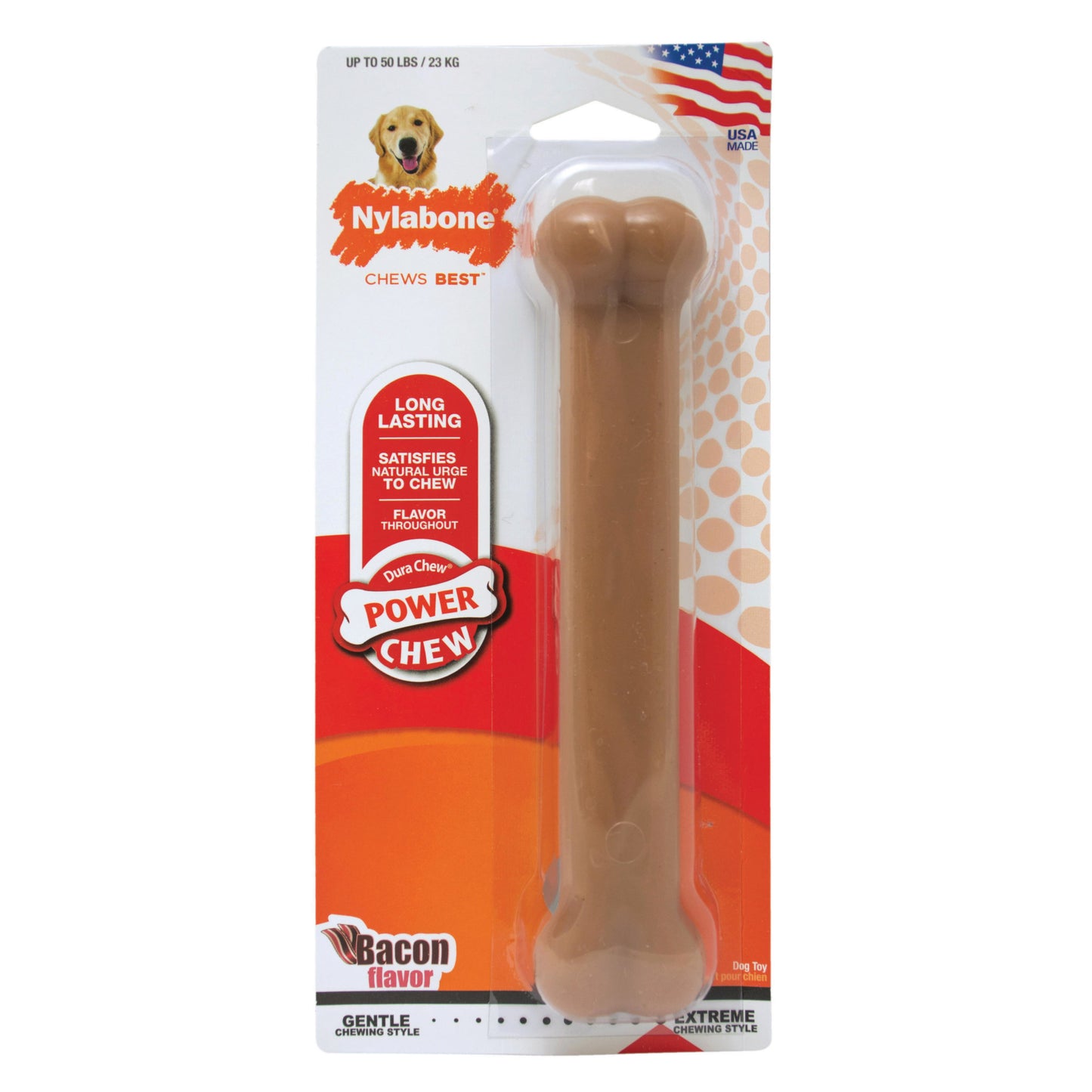 Nylabone Power Chew Bacon Chew Toy Giant