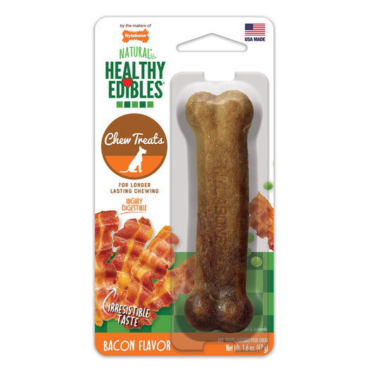 Nylabone Healthy Edibles Longer Lasting Bacon Treats Regular 1 count