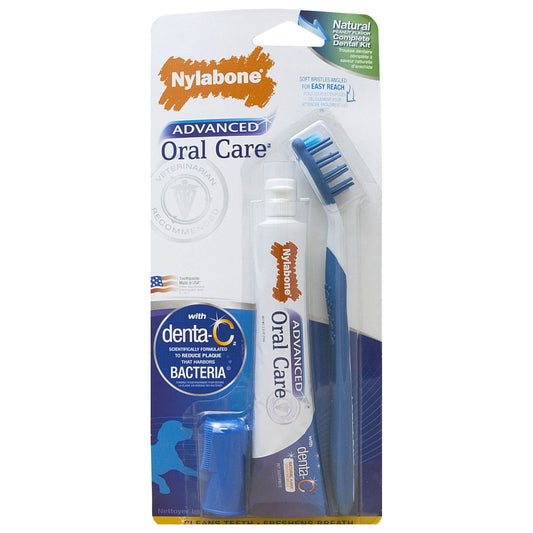 Nylabone Advanced Oral Care Natural Dog Dental Kit