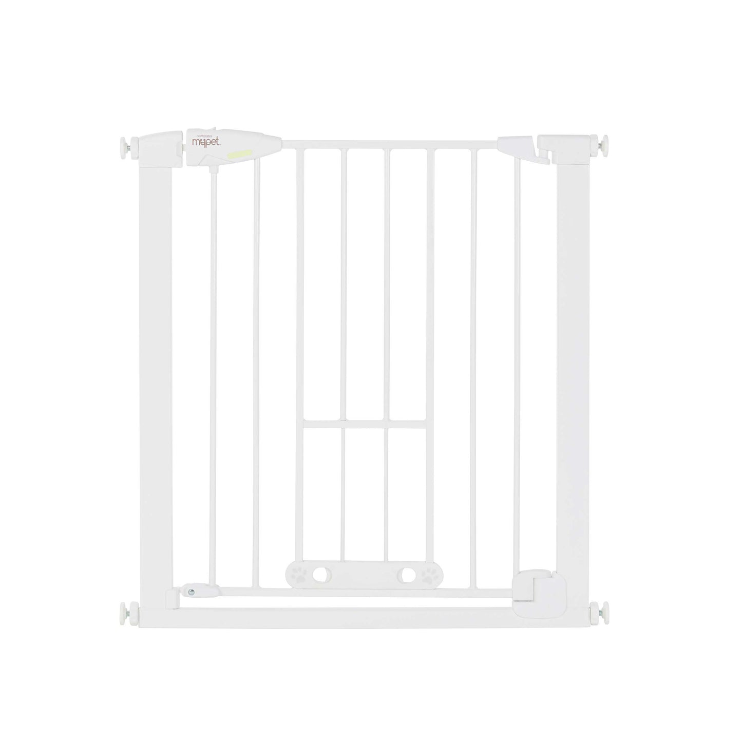 North States MyPet Wide Walk Thru EasyPass Pet Gate with Auto Close 5452 1.75" x 29.75-40.5" x 30"