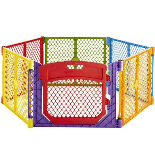 North States Superyard Colorplay Ultimate Freestanding 6 Panel Playpen Multi-Color 30" x 26"