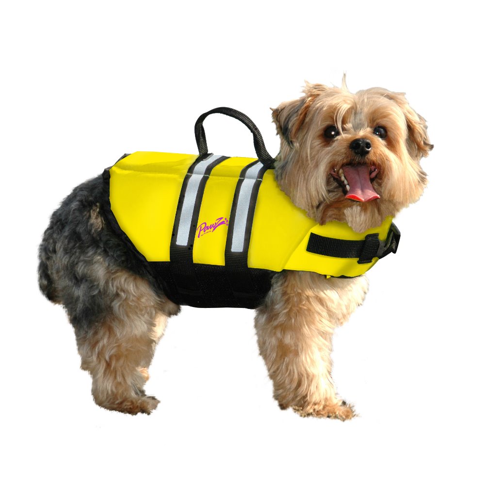 Pawz Pet Products Nylon Dog Life Jacket Small Yellow