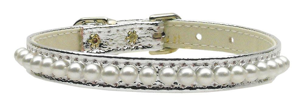 Dog, Puppy & Pet Collar, "3/8" Wide Pearl"