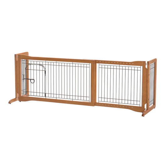 Richell Pet Sitter Freestanding Pet Gate Plus Autumn Matte 38.2"-59.8" x 18.5" x 20.9"