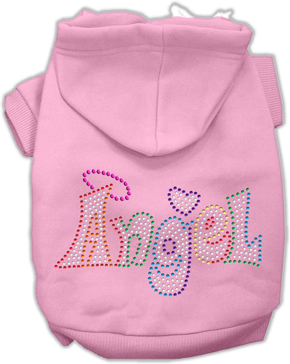 Pet, Dog & Cat Hoodie Rhinestone, "Technicolor Angel"