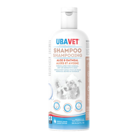 UBAVET Aloe & Oatmeal Shampoo for Dogs & Cats (16.9 fl oz / 500ml)