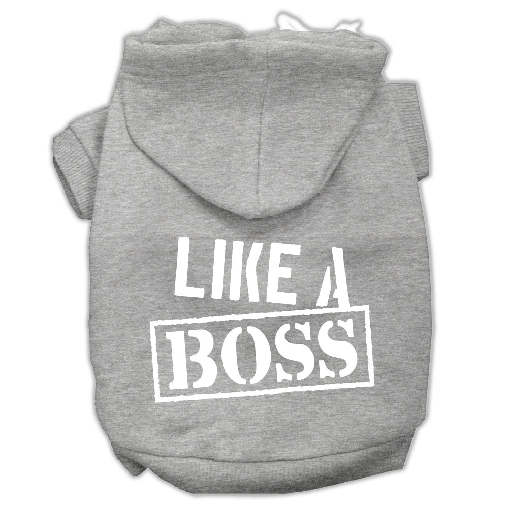 Pet, Dog & Cat Hoodie Screen Printed, "Like A Boss"