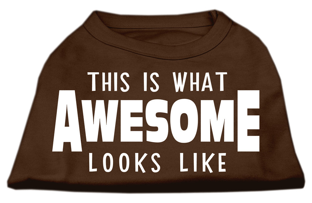 Pet Dog & Cat Shirt Screen Printed, "This Is What Awesome Looks Like"