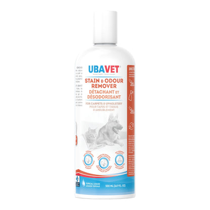 UBAVET Stain and Odor Remover for Dogs & Cats – Powerful Enzyme Cleaner – (16.9 fl oz / 500ml)