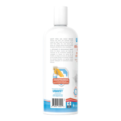 UBAVET Stain and Odor Remover for Dogs & Cats – Powerful Enzyme Cleaner – (16.9 fl oz / 500ml)