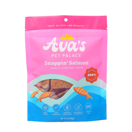 Ava's Pet Palace Single-Ingredient 100% Wild Alaskan Snappin' Salmon Treats (4 oz)