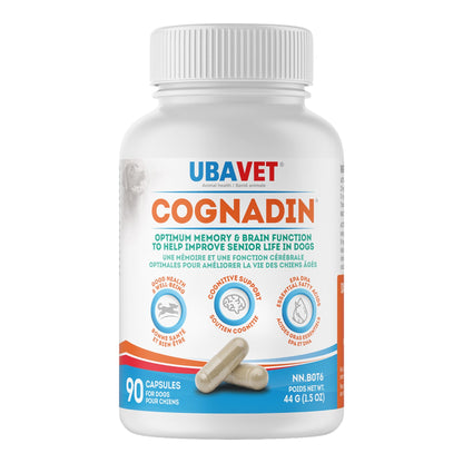 UBAVET Cognadin Memory & Brain Support for Senior Dogs – (90 ct)