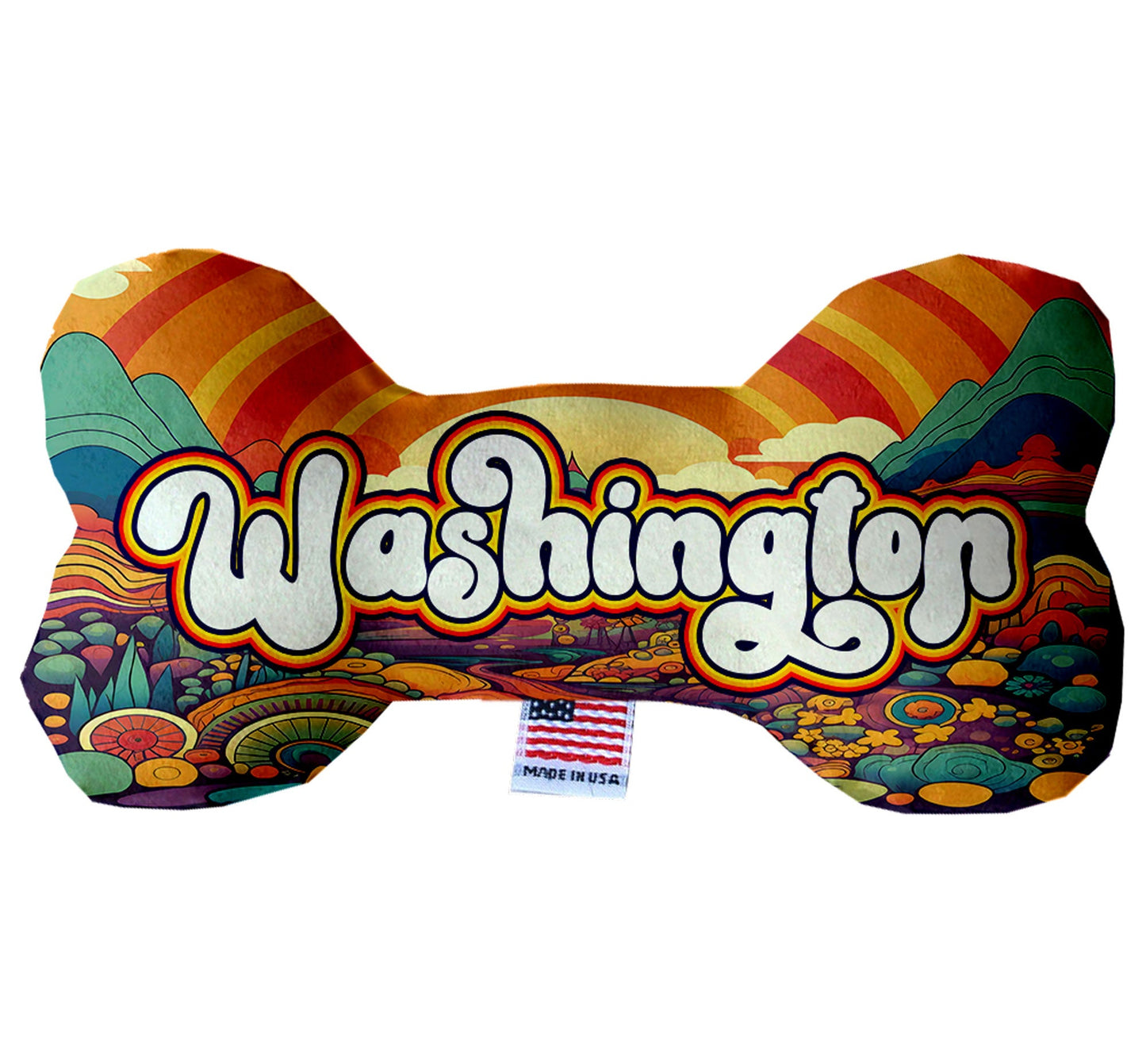 Pet & Dog Plush Bone Toys, "Washington State Options" (Available in different pattern options)