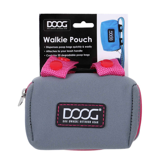 DOOG Walkie Pouch Grey/Pink 3.93" x 2.75" x 1.57"