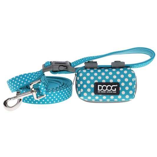 DOOG Walkie Pouch Blue/White Polka Dot 3.93" x 2.75" x 1.57"