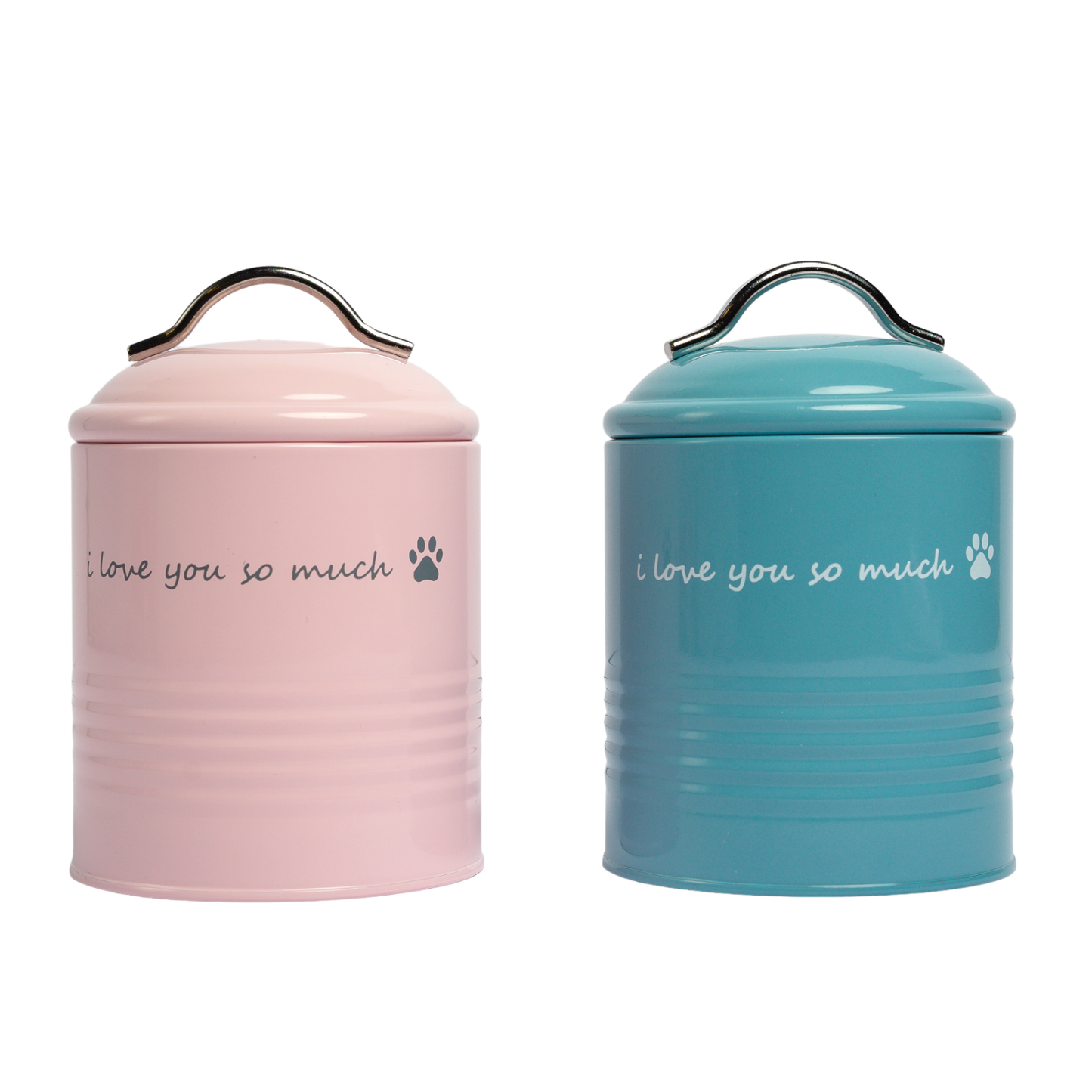 "I Love You So Much" Dog Treat Canister Gift Set – Airtight & Stylish Storage, Durable, Non-Toxic Material