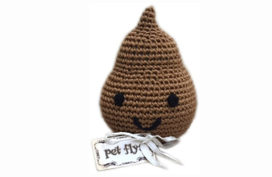 Knit Knacks Organic Cotton Pet, Dog & Cat Toy, "Doodie The Poo"