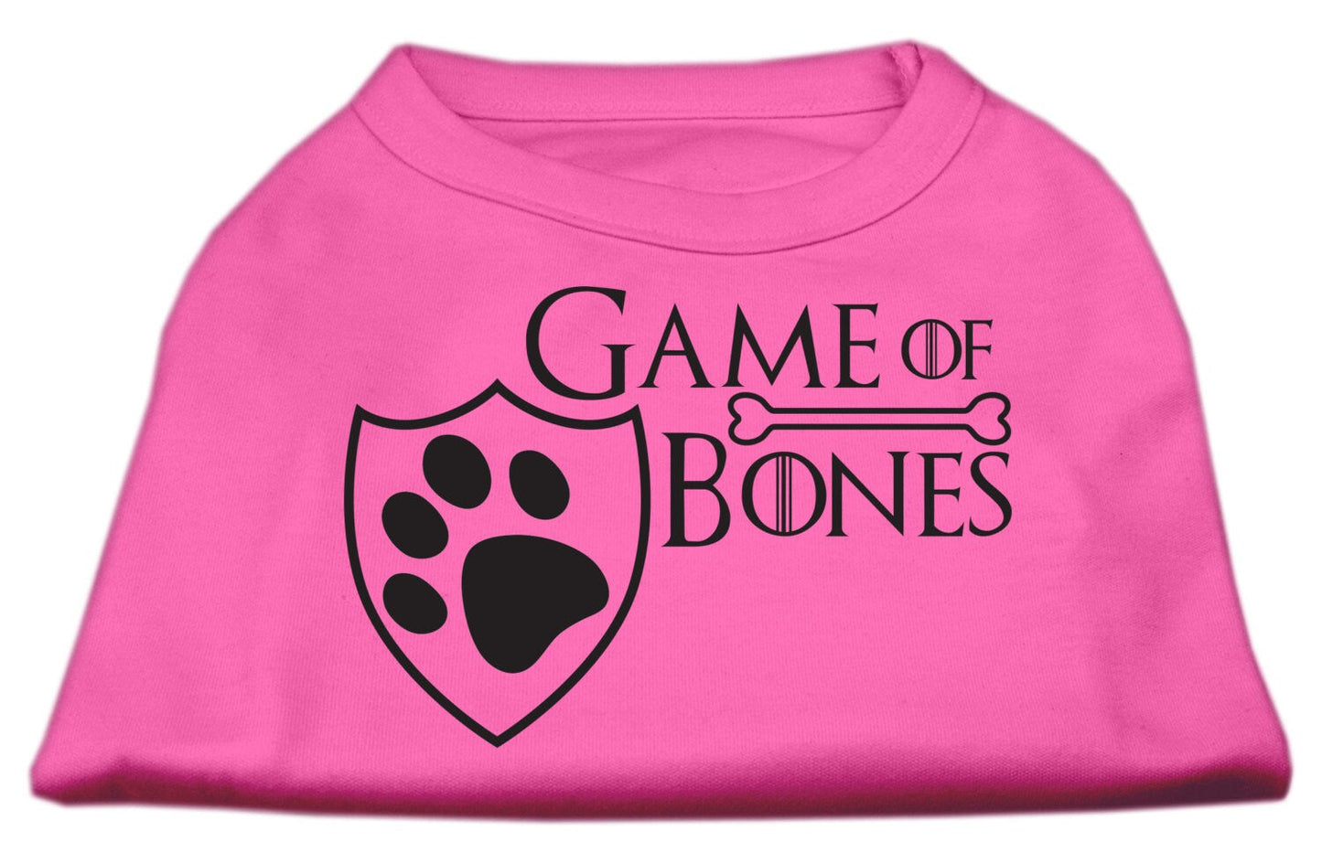 Pet Dog & Cat Shirt Screen Printed, "Game of Bones"