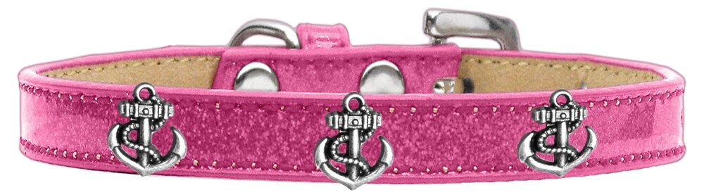 Dog, Puppy & Pet Widget Ice Cream Collar, "Silver Anchor"