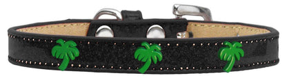 Dog, Puppy & Pet Widget Ice Cream Collar, "Green Palm Tree"