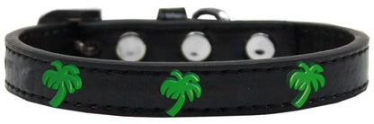 Dog, Puppy & Pet Widget Fashion  Collar, "Green Palm Tree"