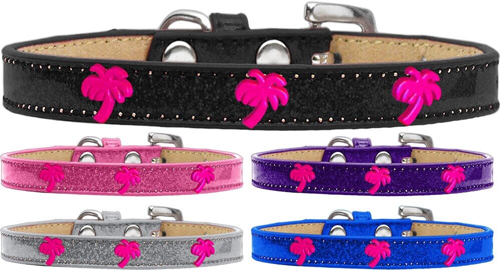 Dog, Puppy & Pet Widget Ice Cream Collar, "Pink Palm Tree"