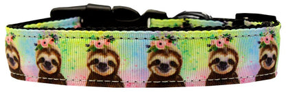 Pet Dog & Cat Nylon Collar or Leash, "Pretty Baby Sloths"