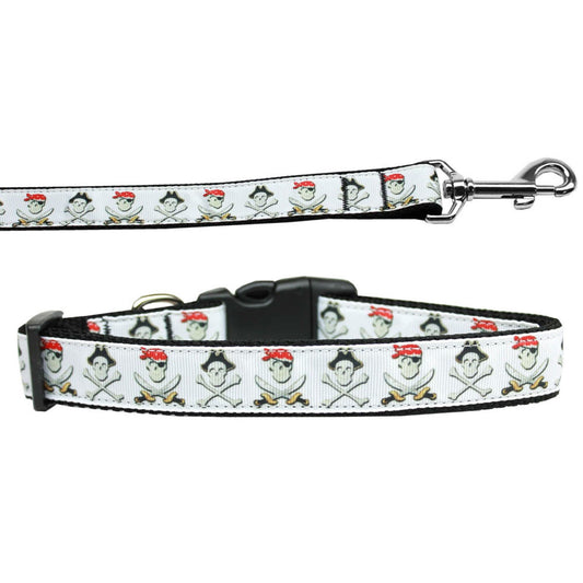 Pet Dog & Cat Nylon Collar or Leash, "Jolly Roger"