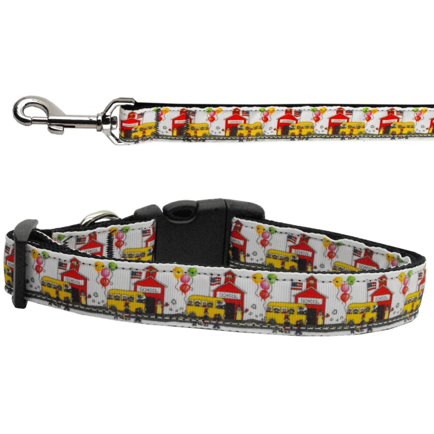 Pet Dog & Cat Nylon Collar or Leash, "School Days"