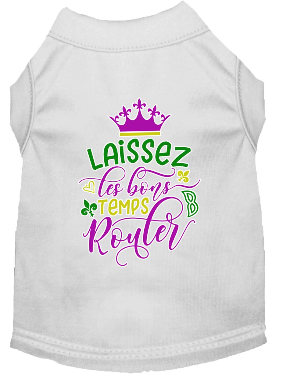 Pet Dog & Cat Shirt Screen Printed, "Laissez Les Bons Temps Rouler"