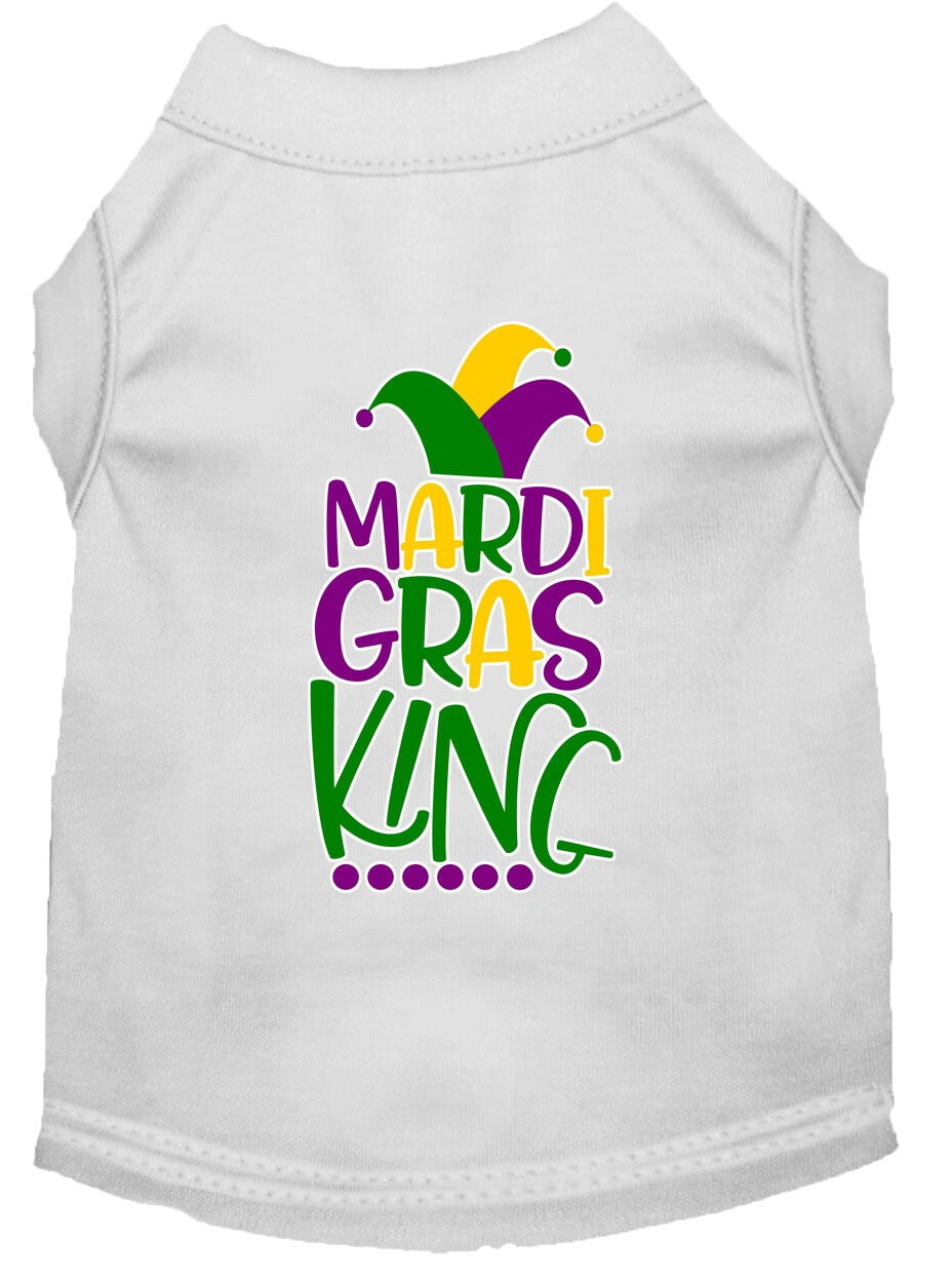 Pet Dog & Cat Shirt Screen Printed, "Mardi Gras King"