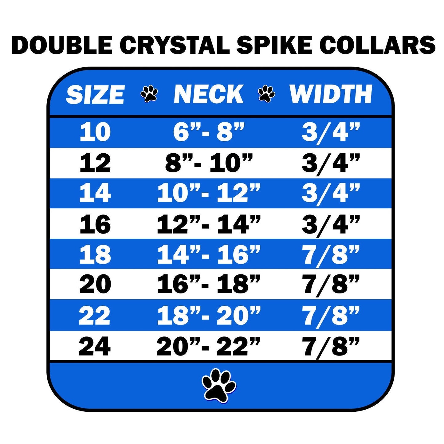 Pet and Dog Spike Collar, "Double Crystal & Yellow Spikes"