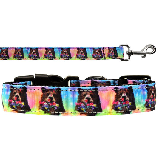 Pet Dog & Cat Nylon Collar or Leash, "Pretty Baby Momma Bears"