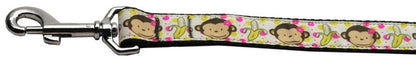 Pet Dog and Cat Nylon Collar or Leash, "Monkeys & Bananas"